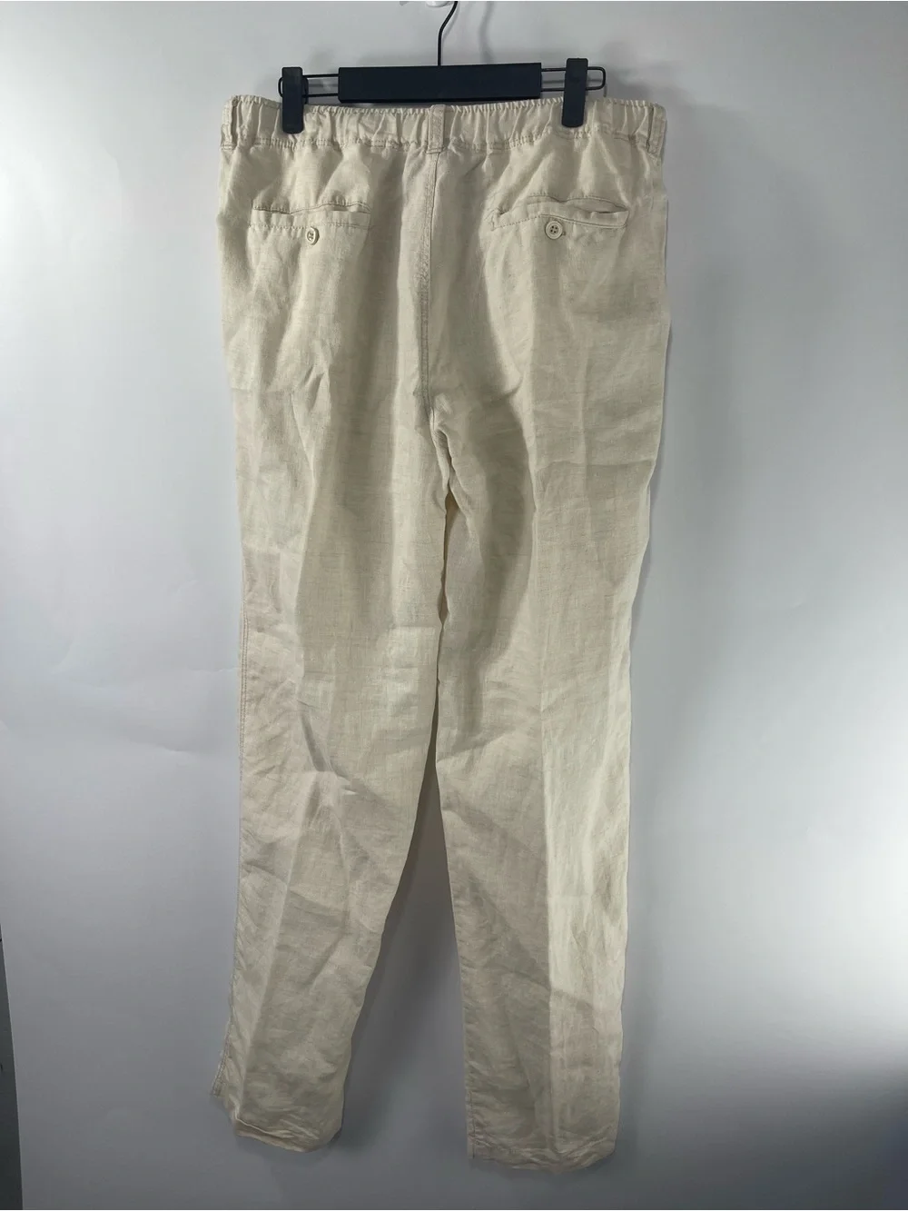 Tommy Bahama Relax Men’s Ivory Cream 100% Linen Drawstring Medium Pants